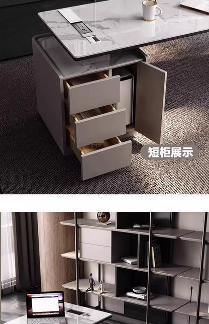 Luxury Paint Office Desk High-end Simple Modern Creative Boss Desk President Manager Mesas De Escritorio Office Furniture