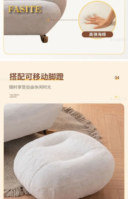 High quality Rocking Chair Sofa Creative Couch Wood Furniture Recliner Indoor Egg Chair Living  Sofa Chair Armchair Step Stool