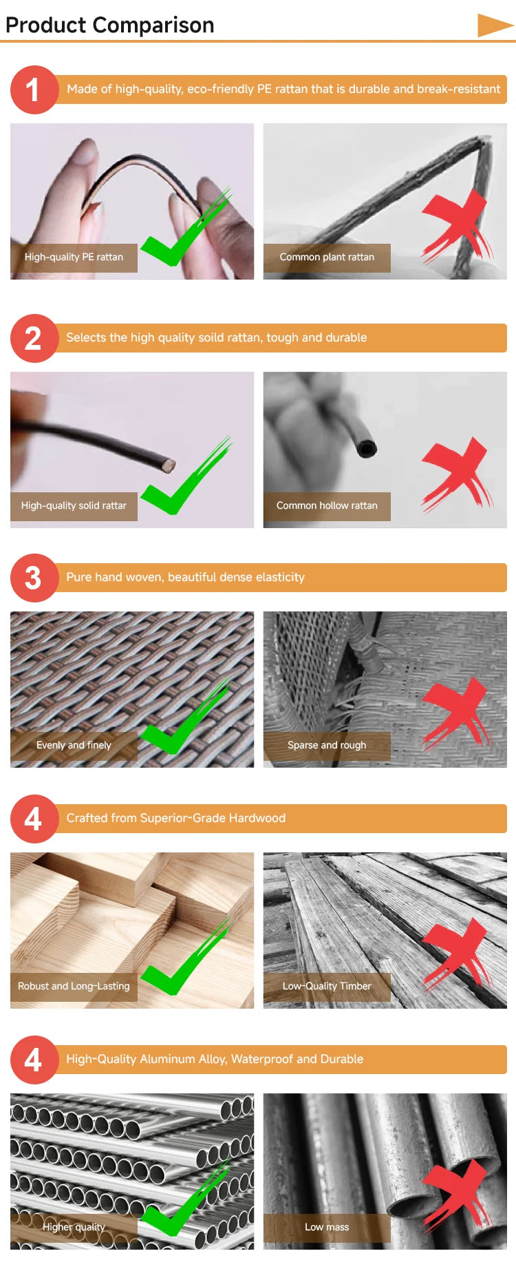 Nordic Modern Hotel Terrace Leisure Sofa Set Wicker Outdoor Garden Furniture Aluminum Frame Outdoor Use