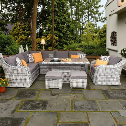 Wicker Patio Rattan Sets Garden Sofa Set Modern Lounge Furniture Sofa Set Outdoor Garden Furniture