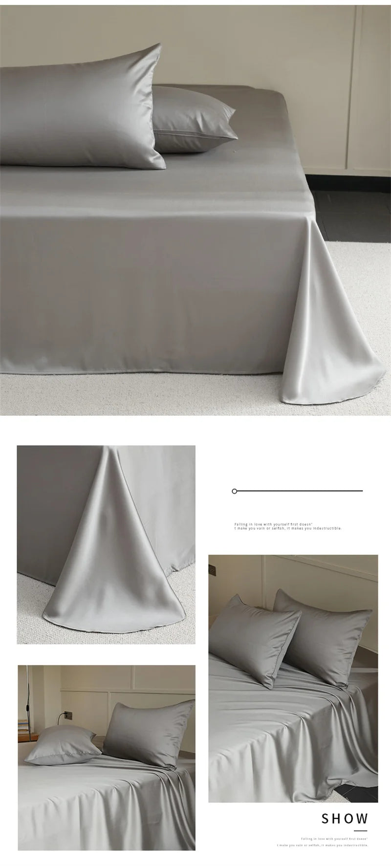 1PC Mulberry Silk Flat Sheet Luxury Smooth Bed Sheets Top Sheet Single Double King Queen Size Couple Bed Linen Soft Bedspreads