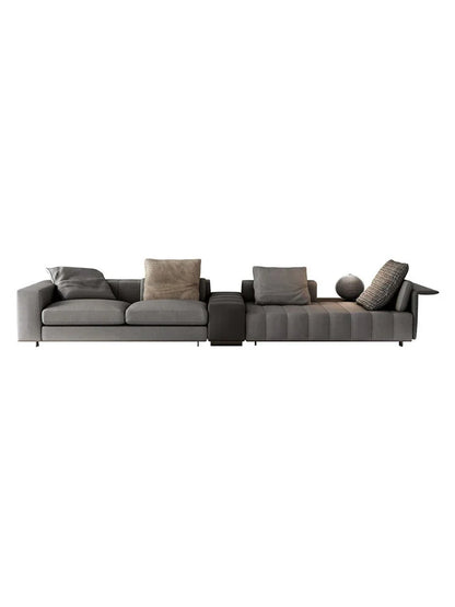 Italian minimalist modern cloth art three person sofa villa large family living room model room combined sofa