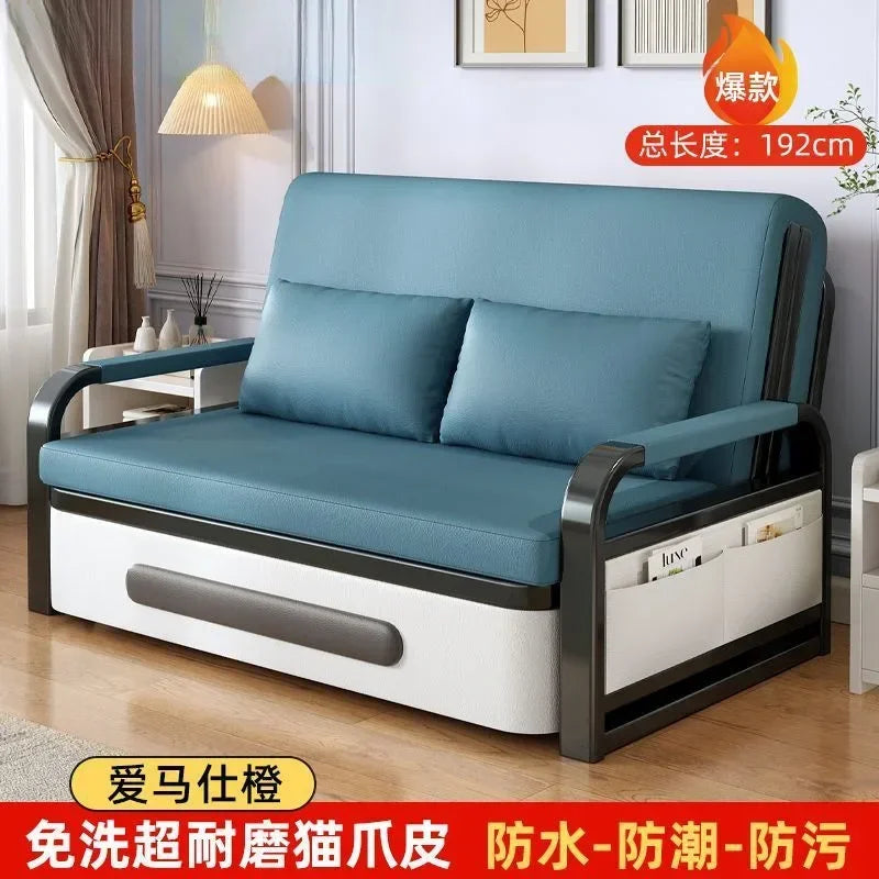 Sofa bed integrated dual-purpose small apartment Internet celebrity balcony multi-function retractable bed New technology