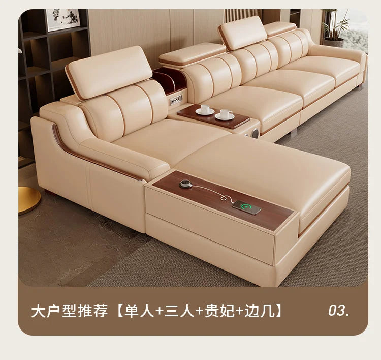 Leather Design Sofa Storage High Quality Comfortable Romantic Leisure Sofa Corner Leisure Multifunctional Sillon Cama Furniture