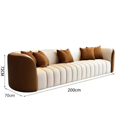Canapé de luxe léger, petit appartement, salon, zone d'assise, réunion, invités, canapé à rangée droite