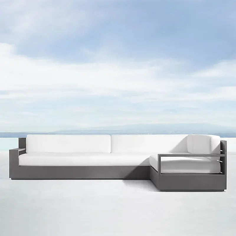New Design Patio Outdoor Furniture Sofa Set Large Aluminum Outdoor Garden Sofa Terrace Furniture Outdoor