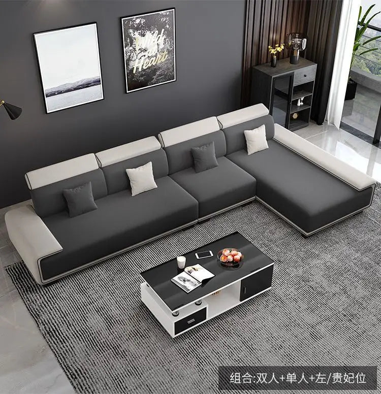 a55 Luxury Sectional Sofas Chaise Longue Bed Italian Modern Sofa Living Room Armchair Muebles Para El Hogar Home Furniture