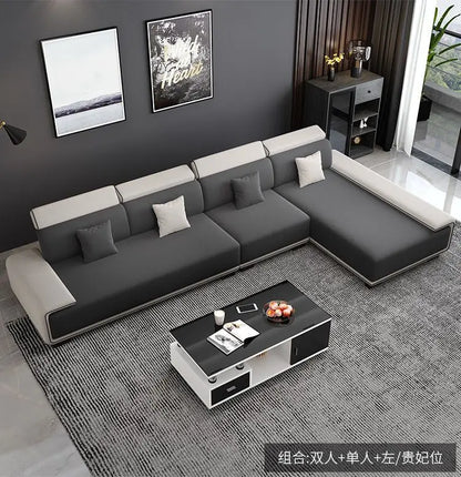 a55 Luxury Sectional Sofas Chaise Longue Bed Italian Modern Sofa Living Room Armchair Muebles Para El Hogar Home Furniture