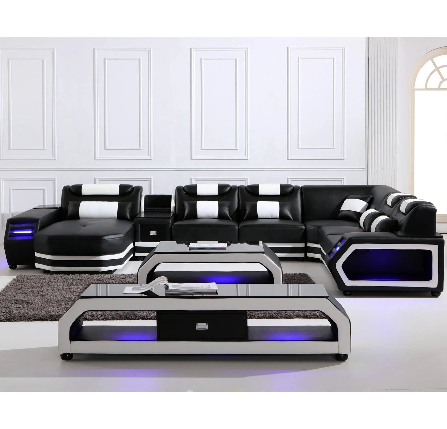 Functional  Sofa Set for Home Sala Set Leather Couch Sectional Sofa Modern Gray Fabric Sectional Couch 1 Set 3 Years