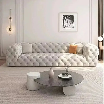 X Italian Fabric Living Room Sofas Beige Sleep Twin Designer Lazy Double Sofas Bedroom Lounges Canape Salon House Accessories
