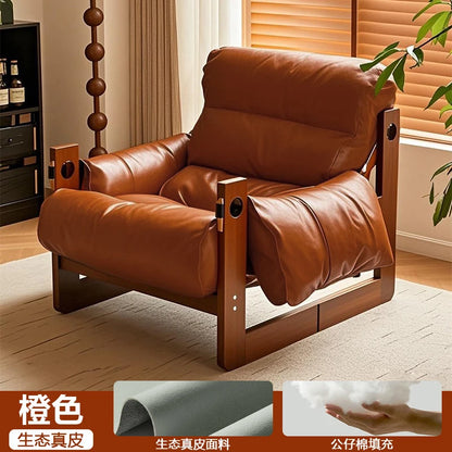 Mid century leather sofa chair balcony Luxury Design comfortable Lounge armchair modern interior fotel wypoczynkowy furniture