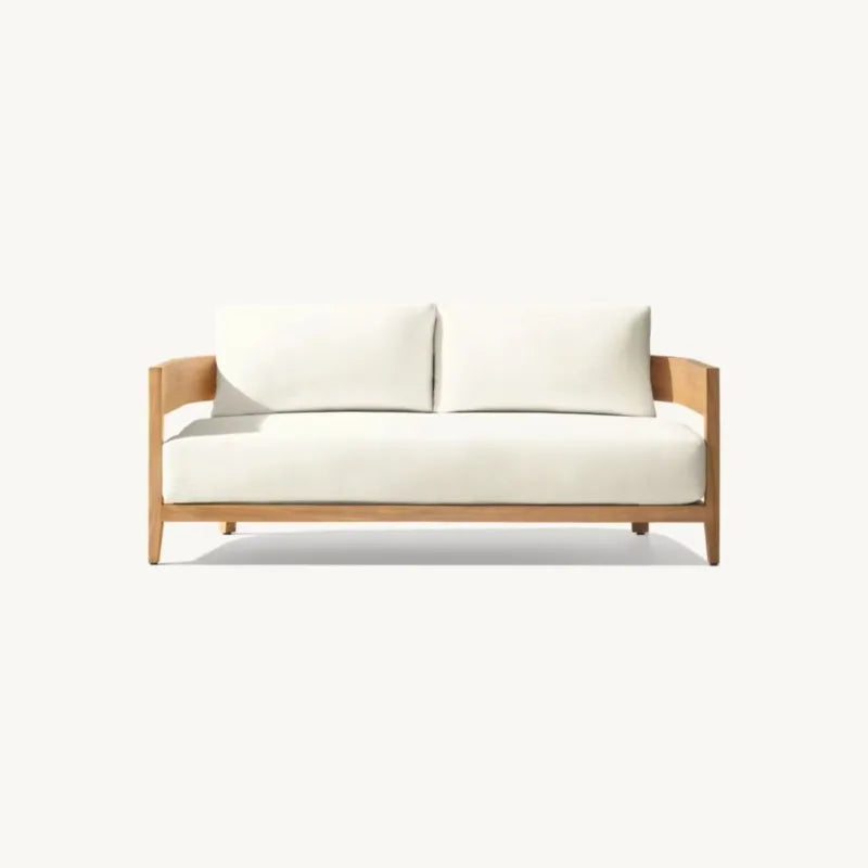 Outdoor Garden Sofas Patio Balcony Outside Couch Teak Wood Garden Furniture Sofa with Cushion Sofa