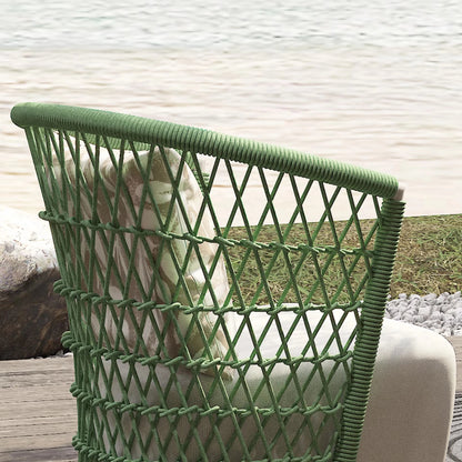 All Weather Modern Outdoor Furniture Chairs Aluminum Frame Rope Weave Patio Dinning Garden Chairs