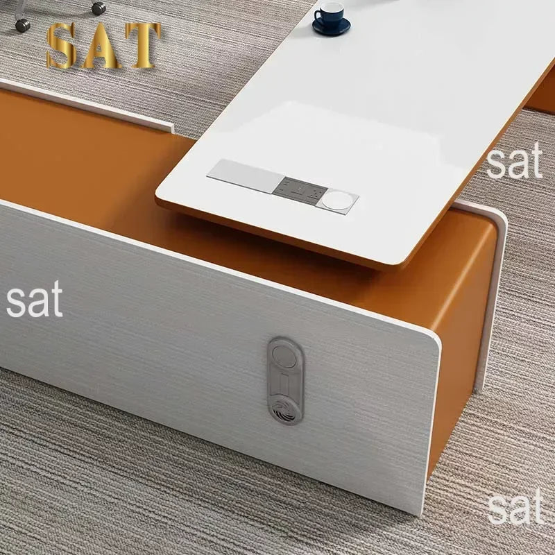 #V New 2024 Boss L Shape Luxury Office Furniture Manager High Tech Modern Executive Ceo Office Desk