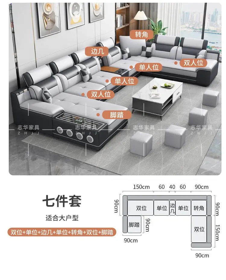 Seater Modern Sofa Ajustable Luxury Sectional Multifunctional Reclining Sofa Cushion Lazy Meubles De Maison Salon Furnitures