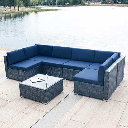 Wholesale Outdoor High Quality Sofa Rattan Sofa Garden Dining Sofa Outdoor Patio Furniture