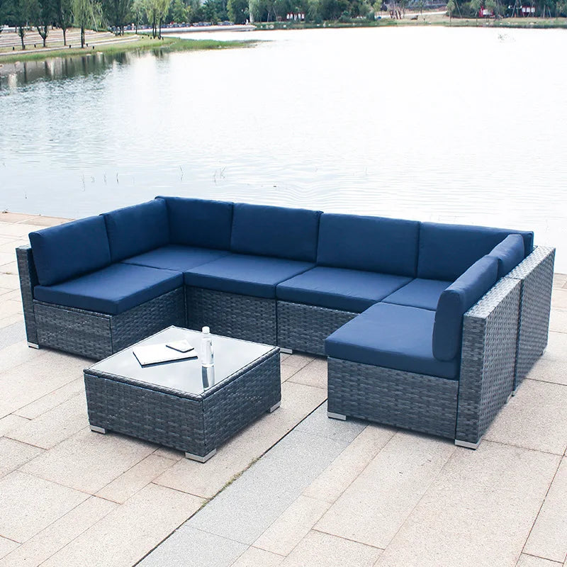 Wholesale Outdoor High Quality Sofa Rattan Sofa Garden Dining Sofa Outdoor Patio Furniture