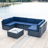 Wholesale Outdoor High Quality Sofa Rattan Sofa Garden Dining Sofa Outdoor Patio Furniture