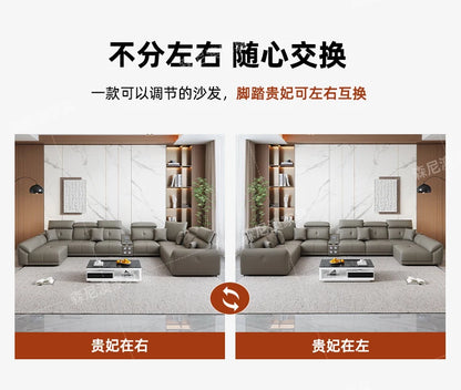 Modern Minimalist Sofa Leather Recliner Corner Living Room Sofa Relaxing Comfortable Muebles Para Habitacion Home Accessories