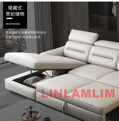 MINGDIBAO Multifunctional Convertible Sofa Bed With Eletric Recliner, Folding Sofa Cama With Power Reclining Seats & Storage Box
