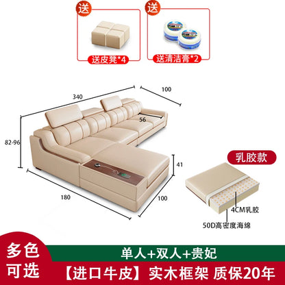 Interior Leather Design Living Room Sofa Storage Quality Comfortable Romantic Soft Leisure Multifunctional Sillon Cama Furniture