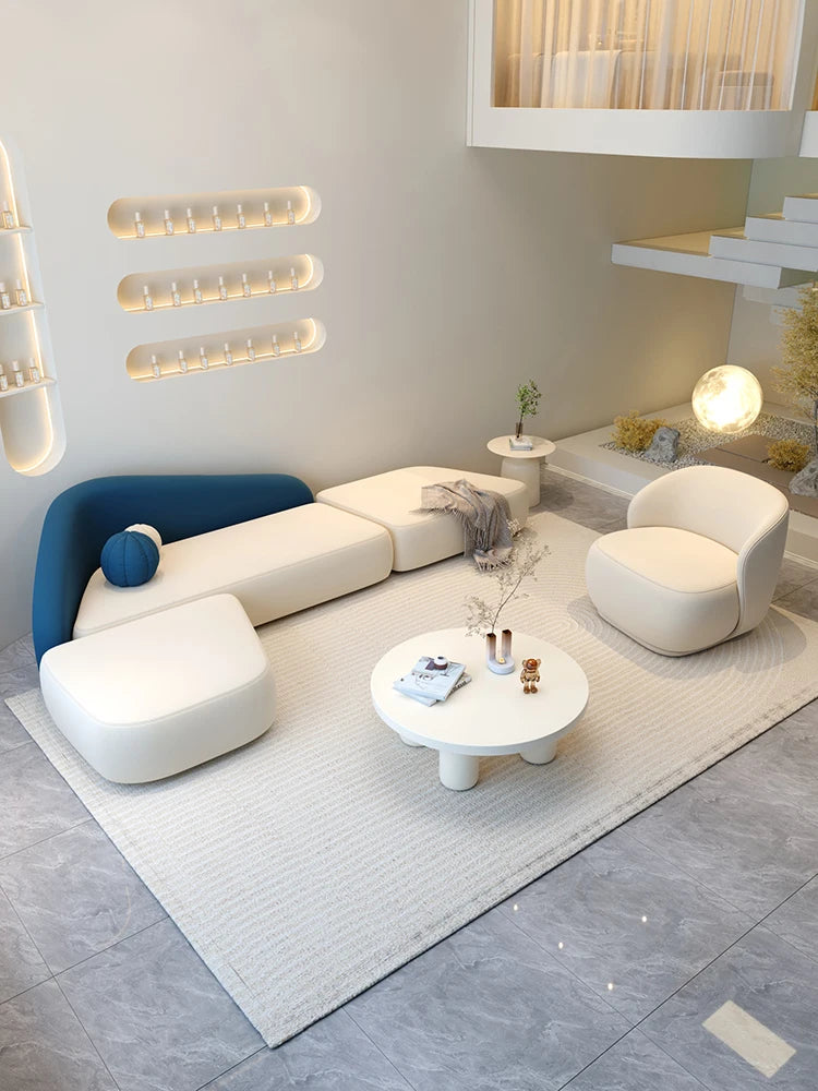 Relaxing Room Decor Living Room Sofas Sets Lounge Minimalist Sofas Recliner Puffs Lazy Couch Koltuk Takımı Trendy Furniture