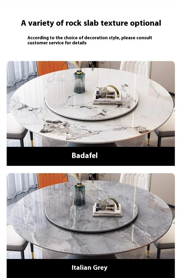 Round Sliding Table Luxury Table Stainless Steel Kitchen Islands Transparent Mesa Comedor Garden Furniture Sliding Dining Wash
