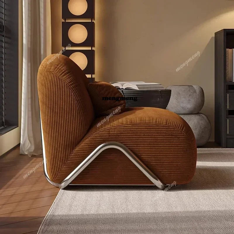 Nordic Velvet Living Room Chairs Lazy Comfortable Ergonomic Accent Living Room Chairs Italian Design Home Furniture Sillas LLLC