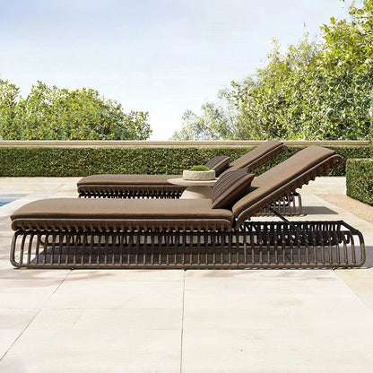 Leisure Outdoor Villa Rattan Sofa Chair Open Air Waterproof Sunscreen Courtyard Bed Hotel Homestay Outdoor Rattan