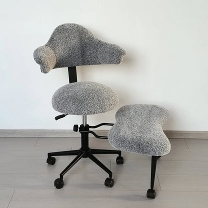Cross Legged Chair - Meditation Chair With Wheels  ADHD Chair Height Adjustable Seat  Adjustable Footstool
