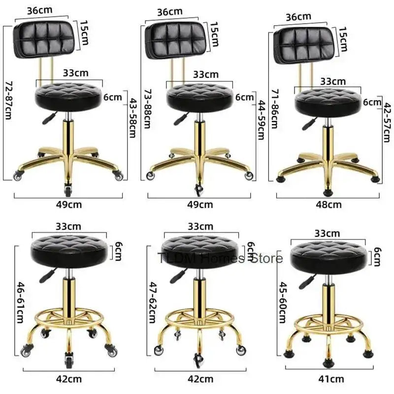 Salon Metal Modern Salon Rotating Office Creative Chairs Barber Luxury Chair Beauty Movable Backrest for Chair for Hair Salon