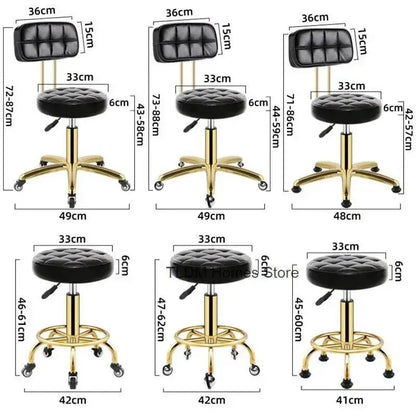 Salon Metal Modern Salon Rotating Office Creative Chairs Barber Luxury Chair Beauty Movable Backrest for Chair for Hair Salon