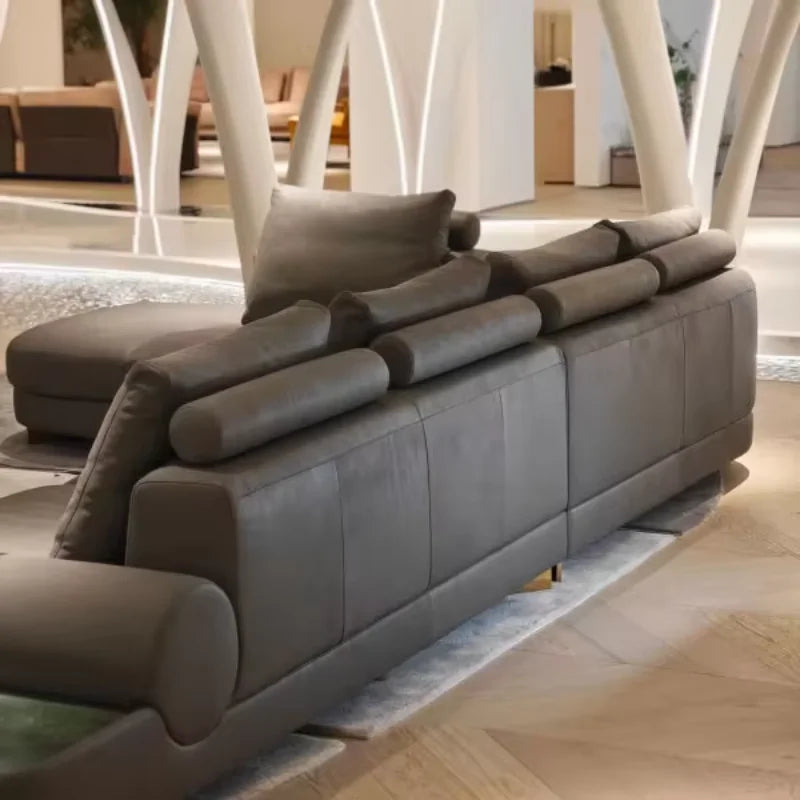 Modern European luxury villa split sofa can be customized living room modular set leather fabric wooden sponge