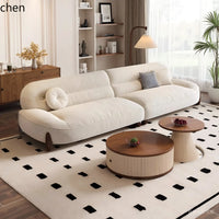 ZML modern minimalist cloud skin-friendly flannel small apartment living room straight row sofa
