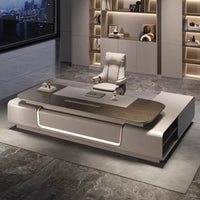 Light luxury boss Advanced minimalist modern CEO and Chairman's office table office furniture Computer desk Room desks
