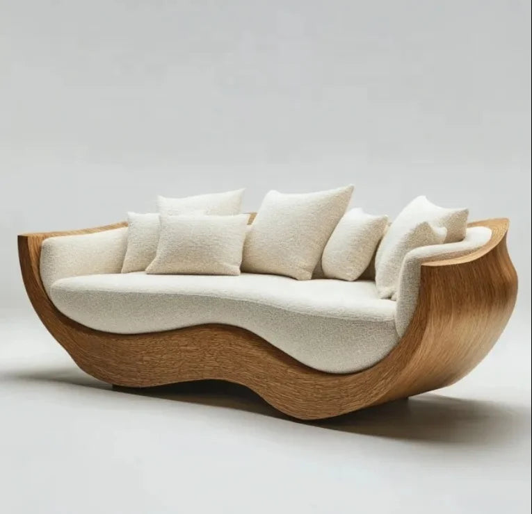 yi-Luxury Convertible Upholstered Wood Sofa Set Modern Living Room Furniture with Eco-Friendly Design for Villa#