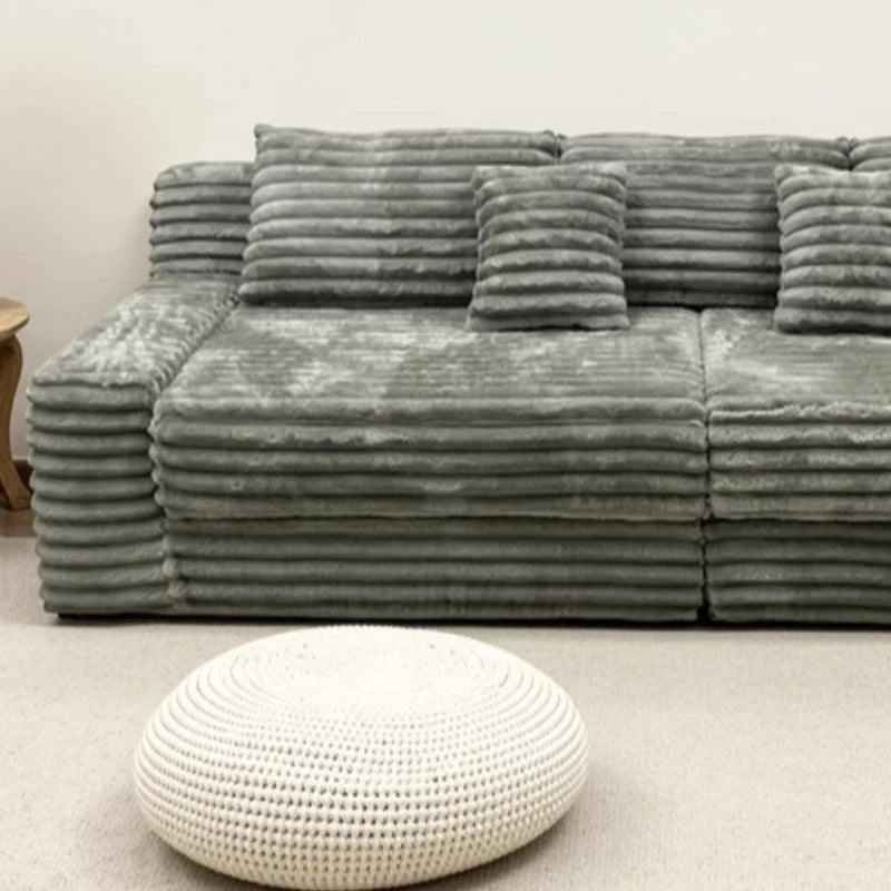 Living Room Compressed Sofa Bedroom Straight Row Cloth Modern Folding Sofa Sponge Bed Multifunctional Lazy Lounges Furniture