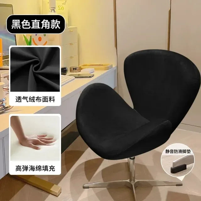 New Computer Chair, Home Bedroom Girls Makeup Chair, Comfortable Sedentary Dressing Table Stool, Sherpa Lift Swivel Chair