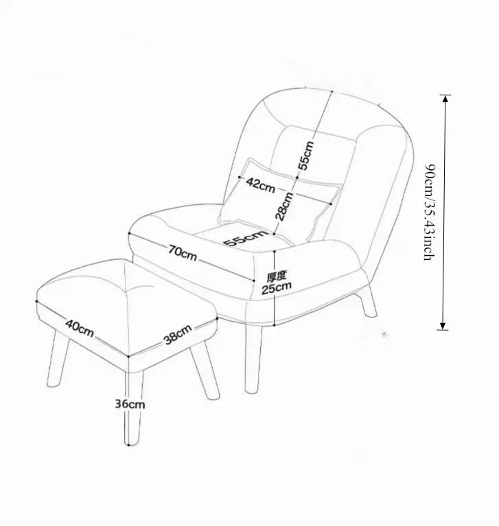 Sofa reclining small sofa single nap leisure chair bedroom reading recliner household simple lazy sofa