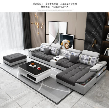Sectional Living Room Sofas Lazy Lounge Designer Relax Sofa Multifunction Reclining Canape Salon De Luxe House Accessories