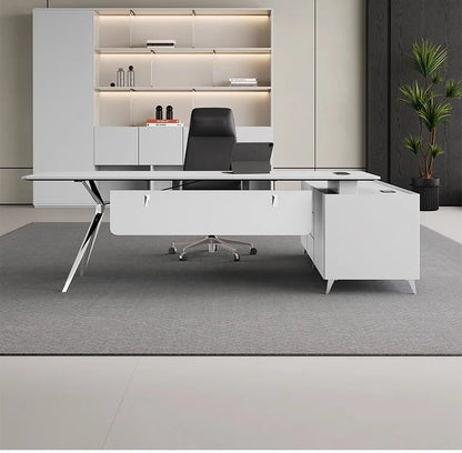 Simple and light luxury office desk and chair combination President's table Manager table Large desk office