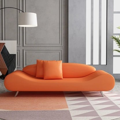 Bedroom sofa small apartment living room two people small orange modern simple beauty salon room personalized creative furniture