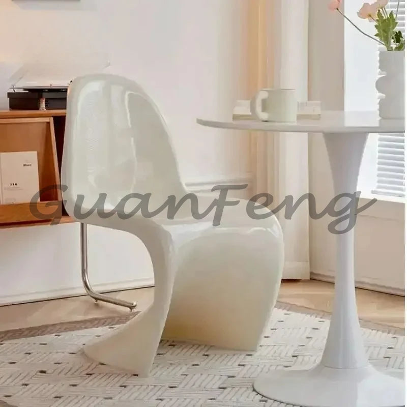Transparent Plastic Chair Living Room Relax Backrest Waiting Cafe Chair Hotel Acrylic Design Dining Stool Nordic Furniture