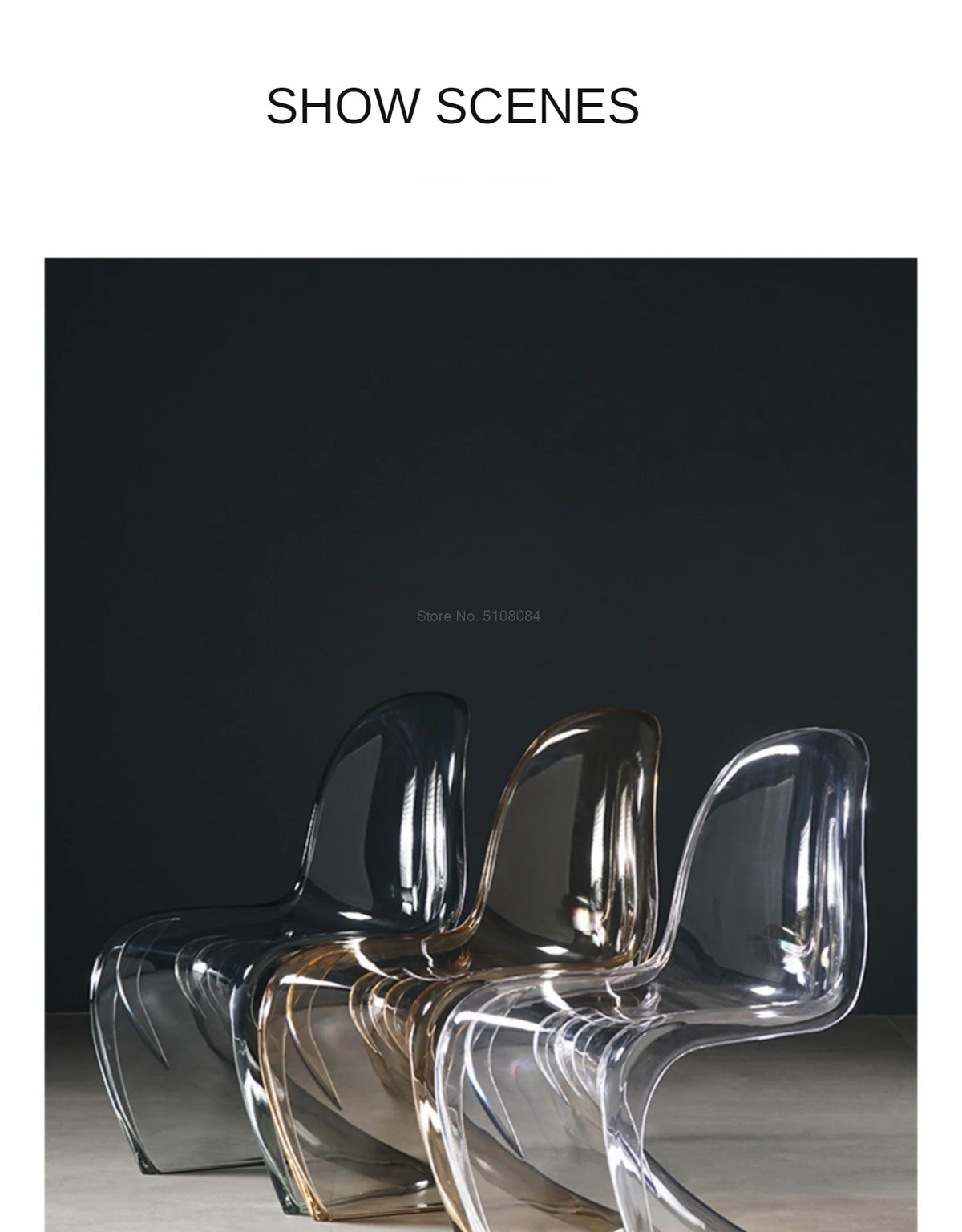 Creative Living Room Dining Stool Crystal Transparent Dining Stool Furniture Modern Minimalist Plastic Dining Chair