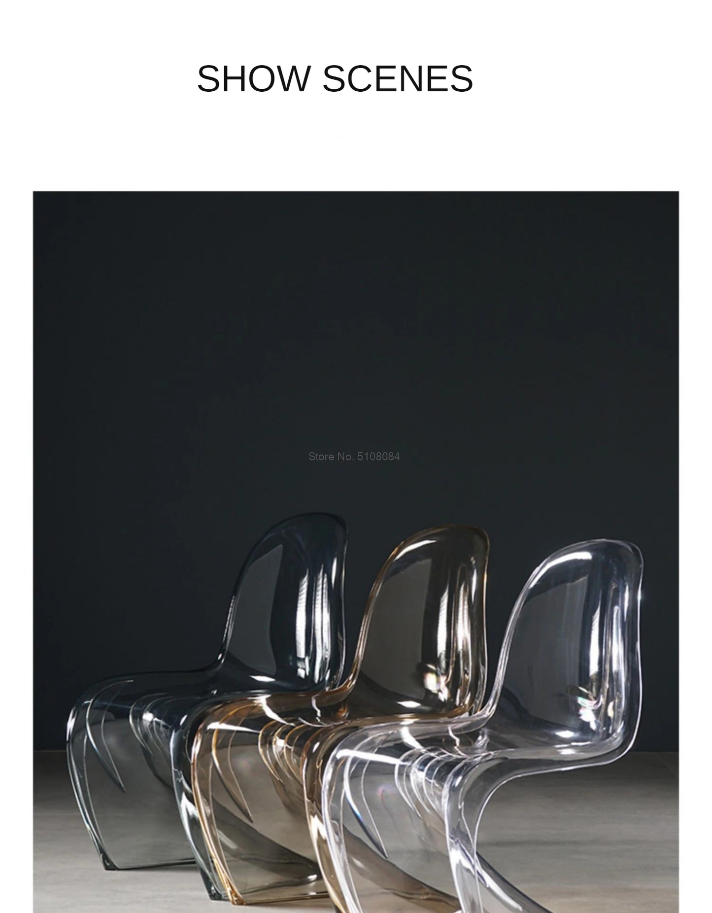 Creative Living Room Dining Stool Crystal Transparent Dining Stool Furniture Modern Minimalist Plastic Dining Chair