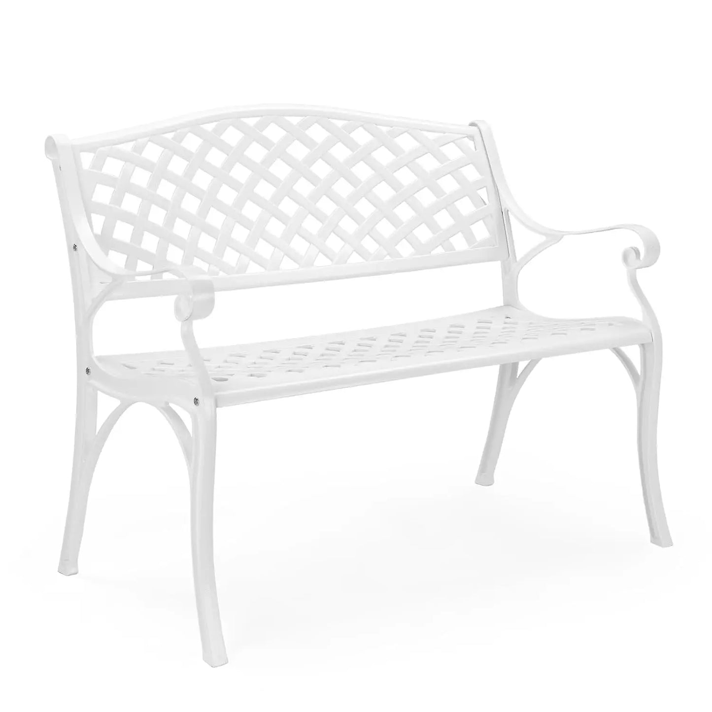 40.5" Patio Garden Bench,Anti- Rust Cast Iron Cast Aluminum Frame for Outdoor Path Yard Lawn Work Entryway Decor, Customized