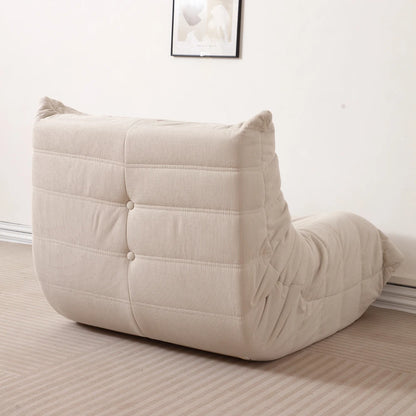 Lazy Sofa, Caterpillar Sofa | Classic Grey Sponge-Filled, Living Room Ready, No Electricity Needed