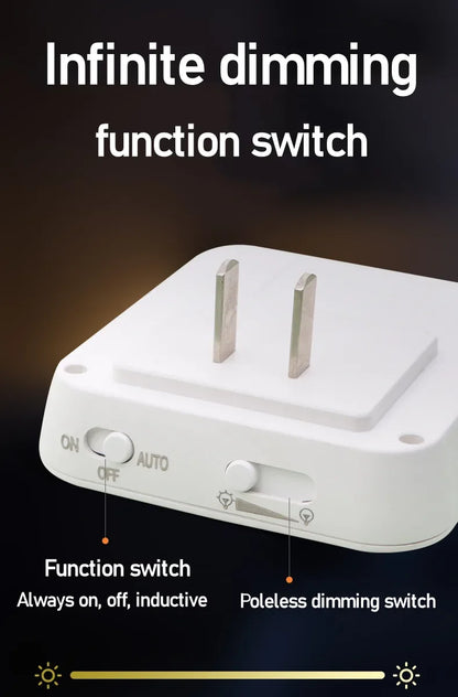 Motion Sensor LED Night Lights EU Plug Dimmable Cabinet Light for Baby Bedside Bedroom Corridor Wireless Night Lamp Lighting