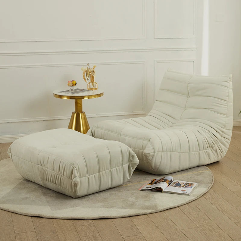 Single Seat Foam Armless Couch Chair Lazy Floor Sofa Fireside Bean Bag Chair Sofa Lounger for Living Room Bedroom Fireside Chair