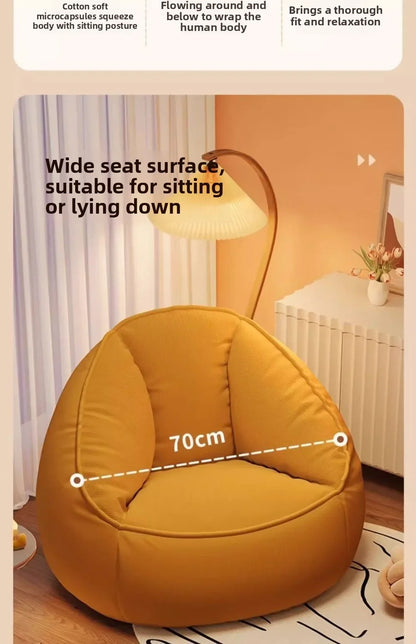 Bean Bag Lazy Corduroy Comfortable Sofa Single Bed Tatami Bedroom Balcony Casual Lightweight Small Sofa Living Room 2025 New